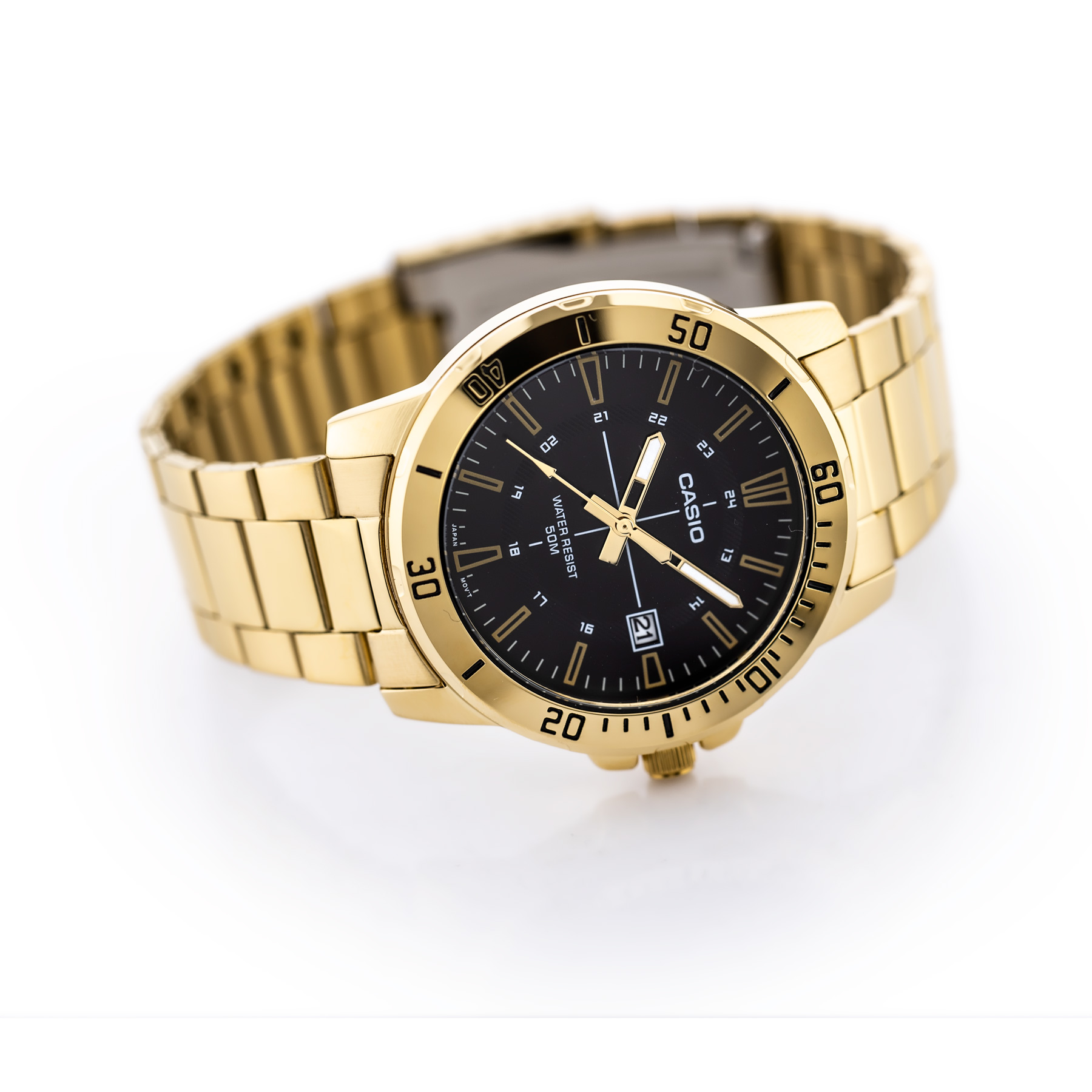 ZEGAREK MĘSKI CASIO MTP VD01G 1CVUDF zd185d BOX Gold Mens Brand