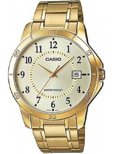 CASIO MTP-V004G-9B MEN'S GOLD WATCH (zd047a) + BOX