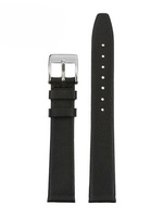 W104 leather watch strap - black - 18mm