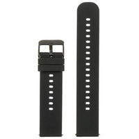 U27 rubber watch strap - black/black - 20mm