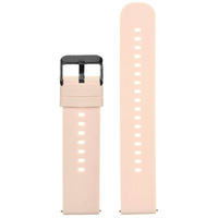 U27 rubber watch strap - light pink/black - 20mm