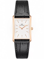 ZEGAREK DAMSKI DANIEL WELLINGTON Bound Black Crocodile Rose Gold 20mm DW00100693 + BOX