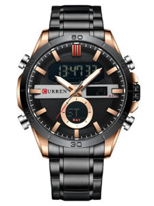 CURREN MEN'S WATCH 8384 (zc023c) - DUAL TIME + BOX