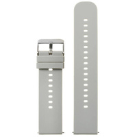 U27 rubber watch strap - light gray/silver - 22mm