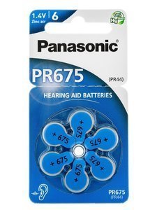 Bateria słuchowa Panasonic PR675 - komplet 6szt.