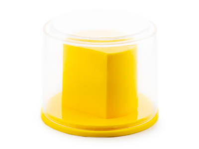 Gift box for watch - plastic yellow