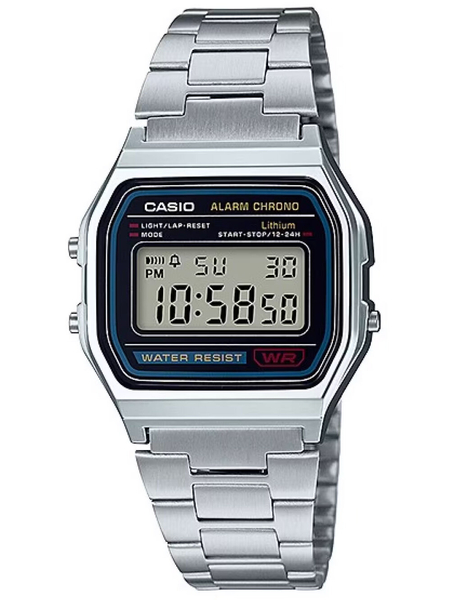 MEN'S WATCH CASIO A158WA-1D VINTAGE RETRO + BOX