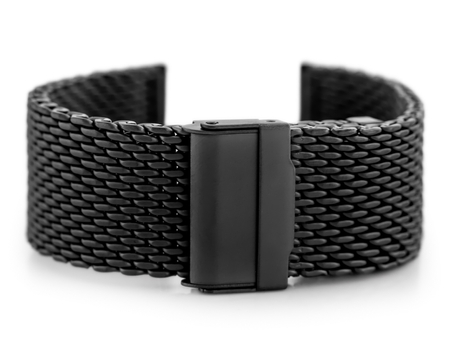 Pacific 12 bracelet - HQ mesh - matte black 20mm