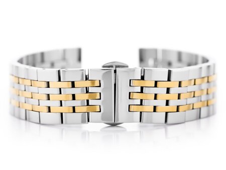 Pacific Model 4 bracelet - silver and gold 18mm