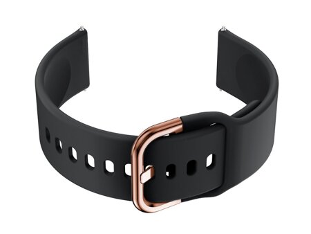 U01 smartwatch rubber strap - black/rosegold - 22mm