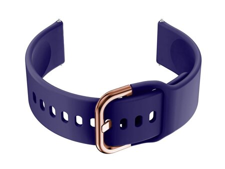 U01 smartwatch rubber strap - navy blue/rosegold - 18mm