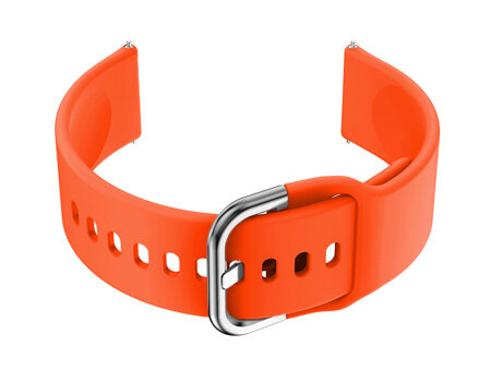 U01 smartwatch rubber strap - orange/silver - 18mm