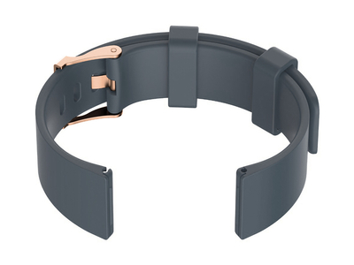 U15 rubber watch strap - gray/rosegold - 22mm