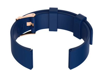 U15 rubber watch strap - navy blue/rosegold - 20mm