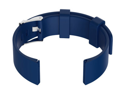 U15 rubber watch strap - navy blue/silver - 20mm