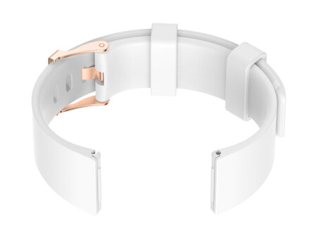 U15 rubber watch strap - white/rosegold - 20mm