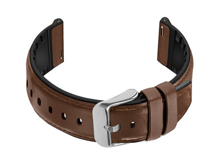 U16 rubber strap for watch - dark brown - 20mm