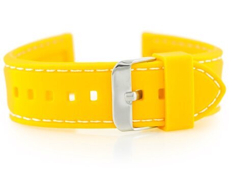 U20 watch rubber strap - yellow 18mm