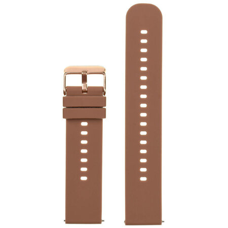 U27 rubber watch strap - brown/rosegold - 22mm