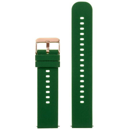 U27 rubber watch strap - dark green/rosegold - 18mm