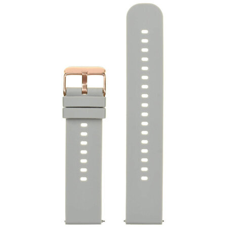 U27 rubber watch strap - light gray/rosegold - 22mm