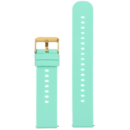 U27 rubber watch strap - mint/gold - 18mm