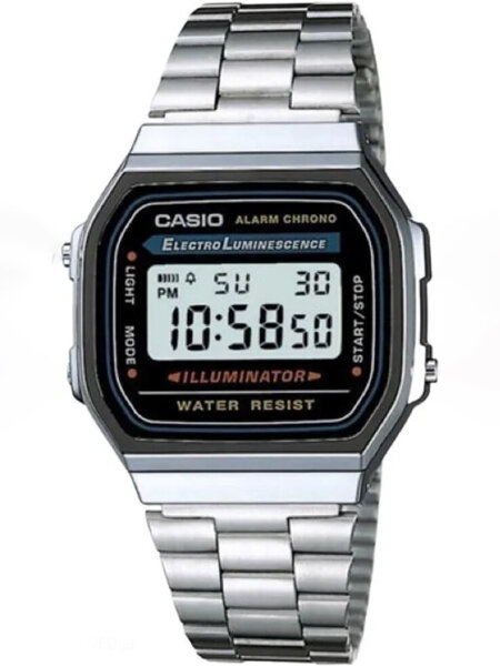 UNISEX CASIO A168WA-1A WATCH - VINTAGE + BOX