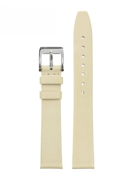 W104 leather watch strap - beige - 18mm