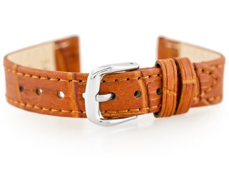 W41 leather watch strap - brown - 12mm