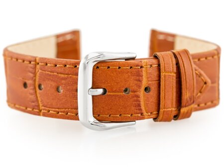 W41 leather watch strap - brown - 22mm