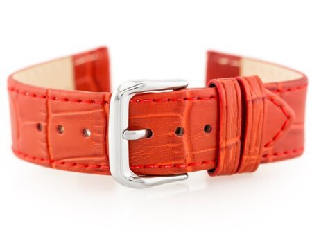 W41 leather watch strap - red - 20mm