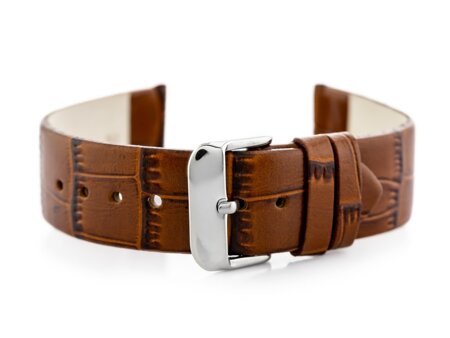 W57 leather watch strap - dark brown - 18mm