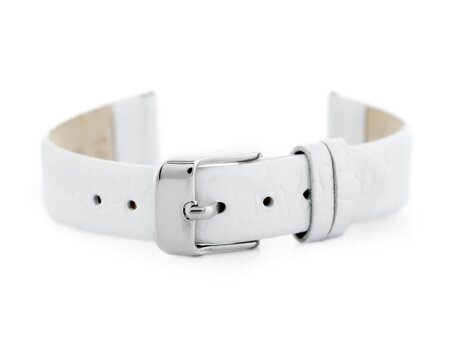 W57 leather watch strap - white - 16mm