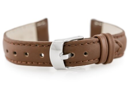 W83 leather watch strap - dark brown - 14mm