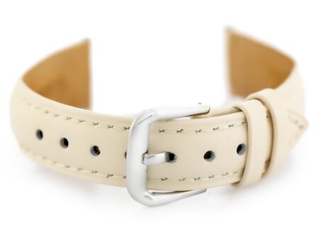 W94 leather watch strap - cream - 10mm