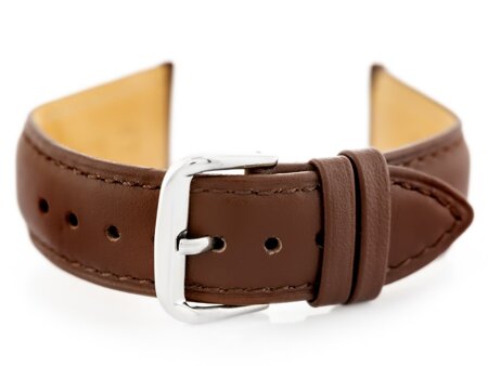 W94 leather watch strap - dark brown - 14mm