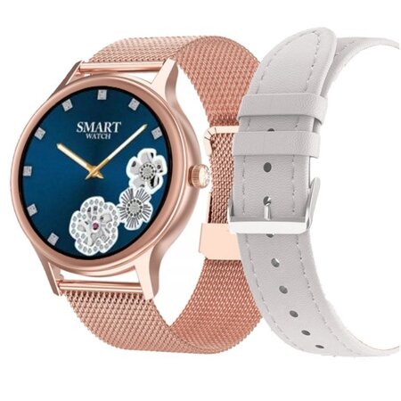 WOMEN'S SMARTWATCH PACIFIC 18-2 - BRANSOLET + BELT: Rosegold / White (sy015b)