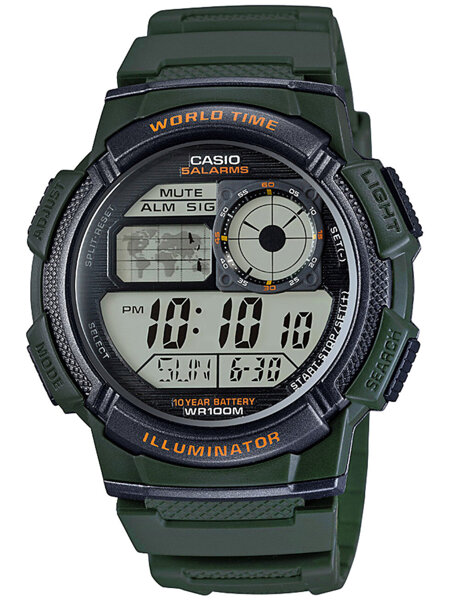 ZEGAREK MĘSKI CASIO AE-1000W 3AV (zd073b) - WORLD TIME + BOX