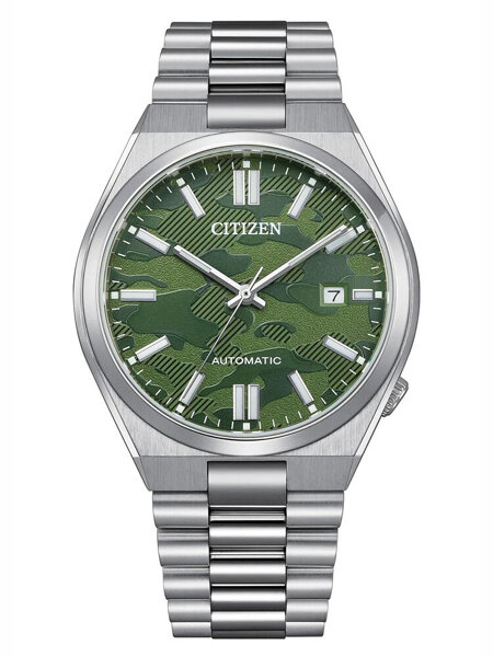 ZEGAREK MĘSKI CITIZEN Tsuyosa NJ0159-86X -Camo Green Automatic Classic Sapphire 