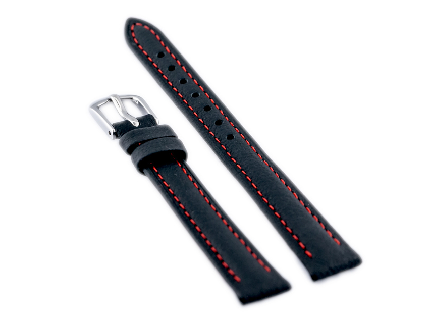 BISSET BS-158 leather watch strap - 14mm (red) 