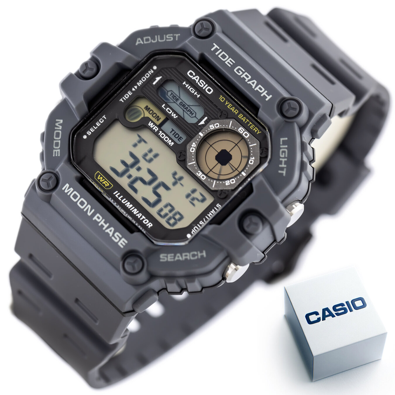 CASIO Digital Moonphase Men's Watch WS-1700H-8AV + BOX