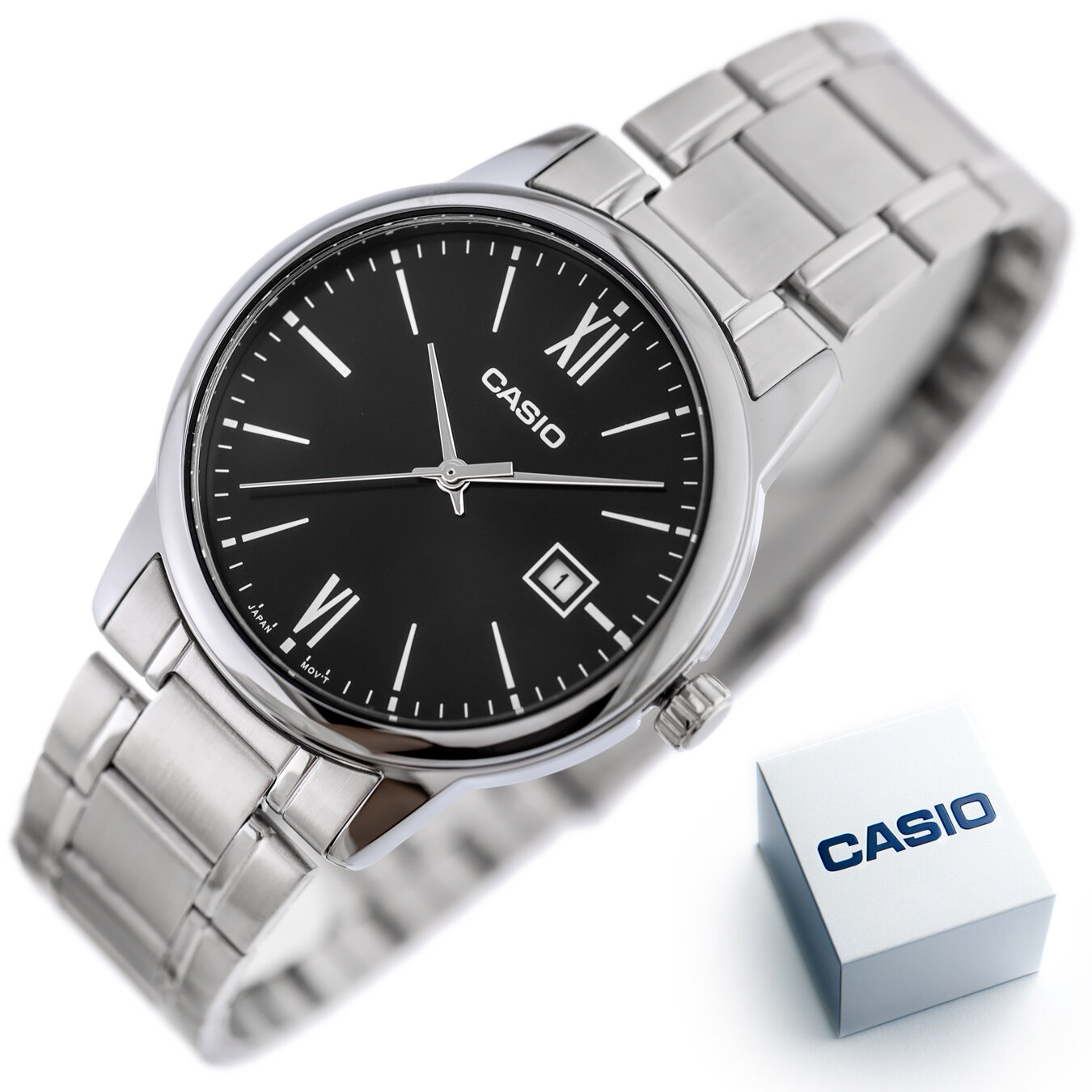 CASIO MEN'S WATCH MTP-V002D-1B3 + BOX (zd223a)