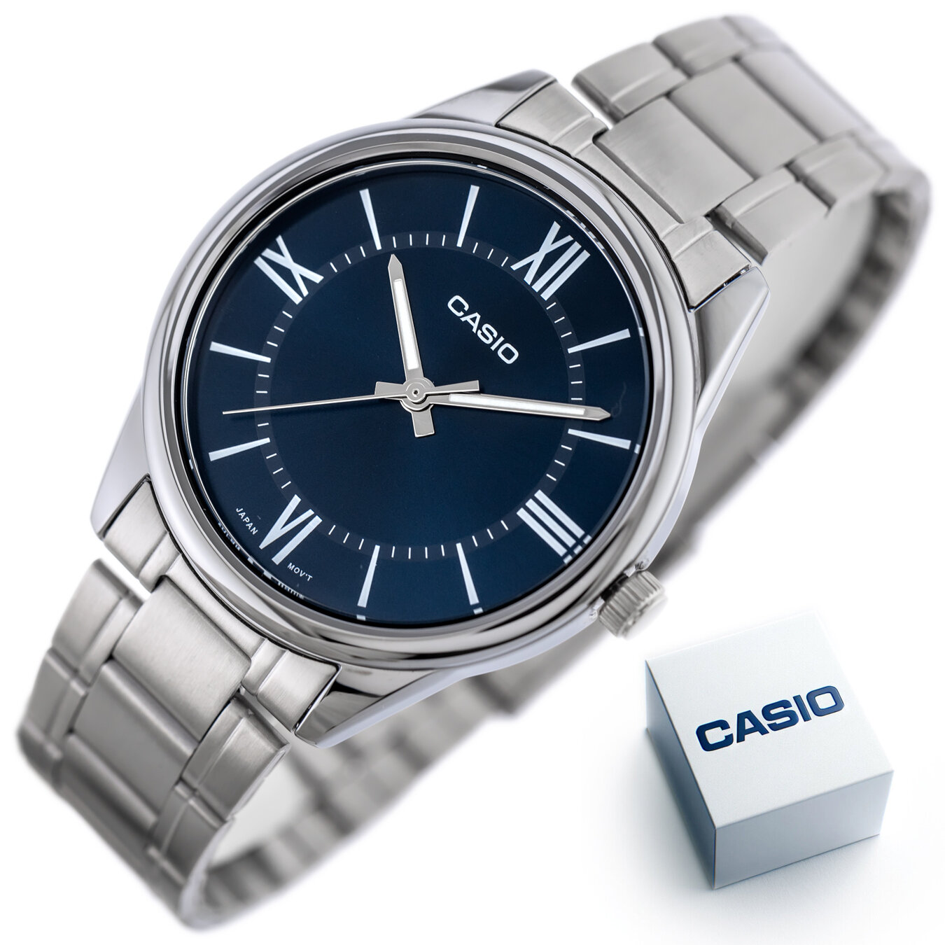 CASIO MEN'S WATCH MTP-V005D-2B5 + BOX