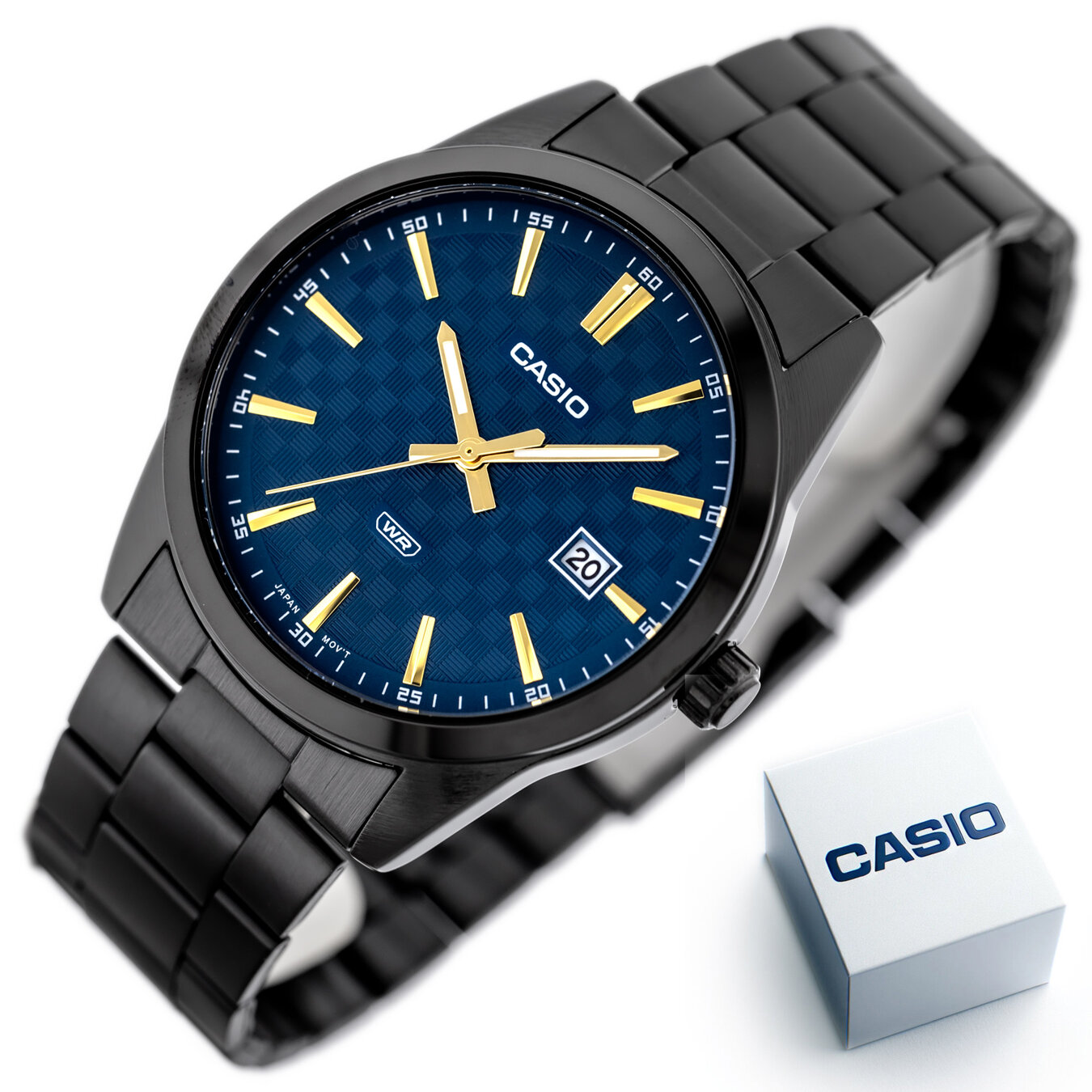 CASIO MEN'S WATCH MTP-VD03B-2A + BOX