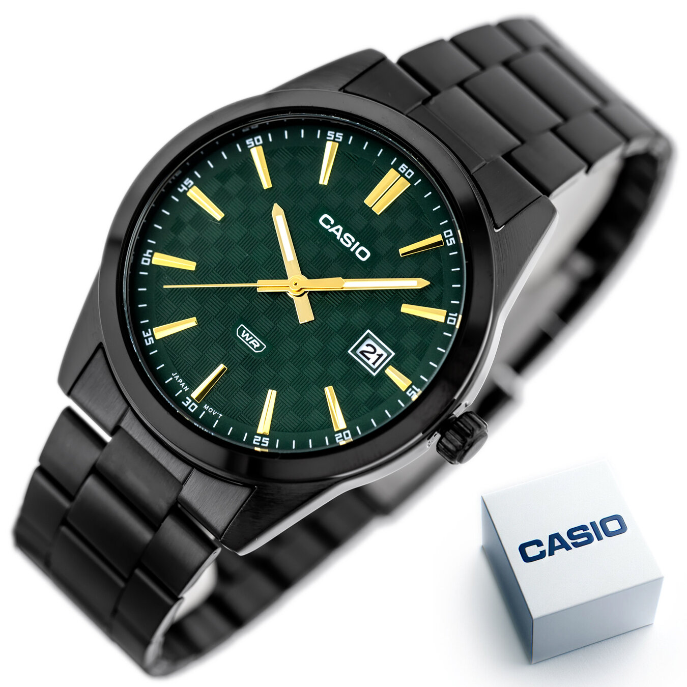 CASIO MEN'S WATCH MTP-VD03B-3A + BOX