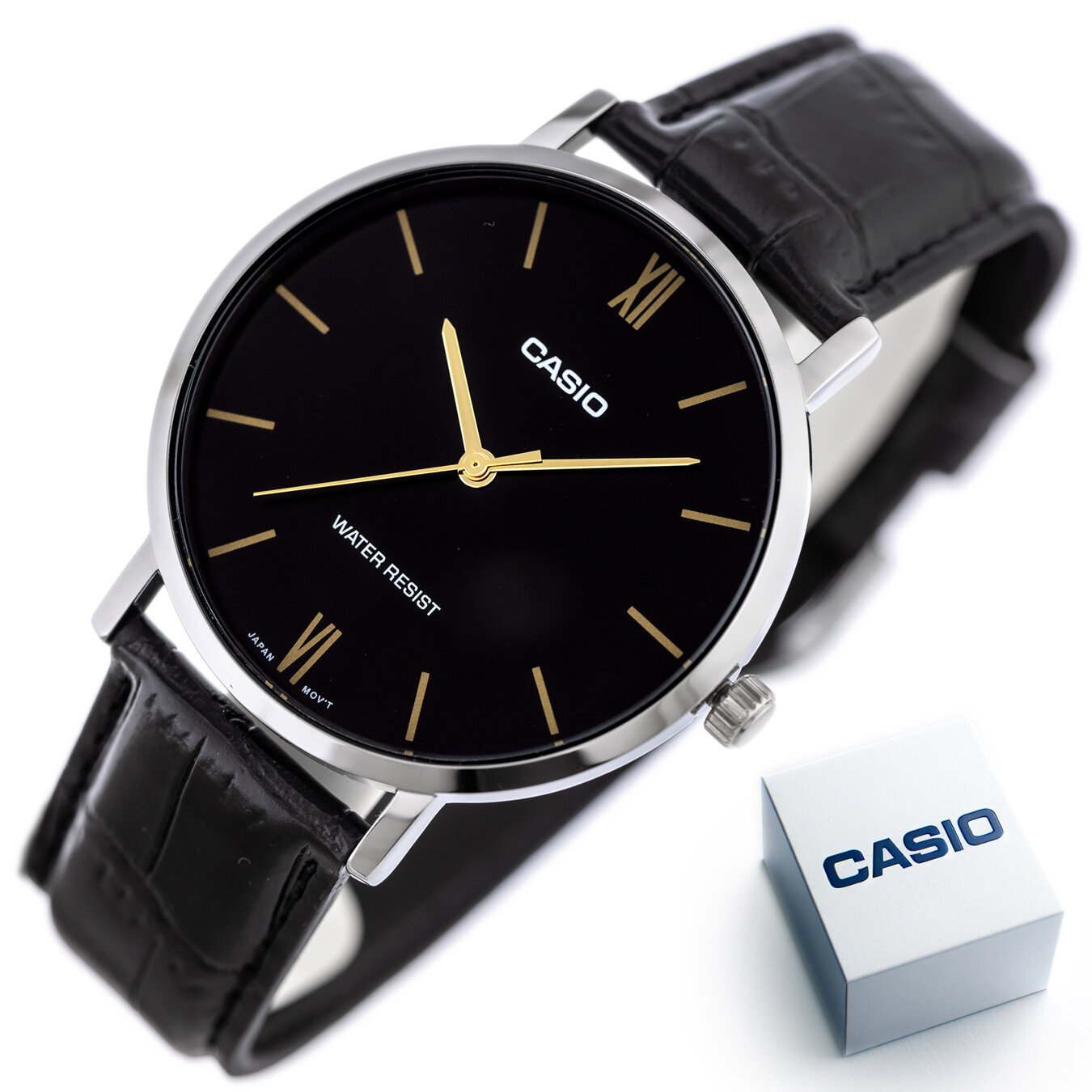 CASIO MTP-VT01L-1B MEN'S WATCH + BOX (zd165g) 