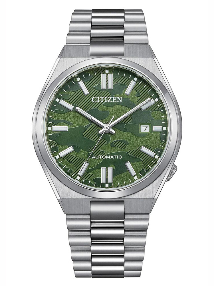 CITIZEN Tsuyosa Men's Watch NJ0159-86X -Camo Green Automatic Classic Sapphire 