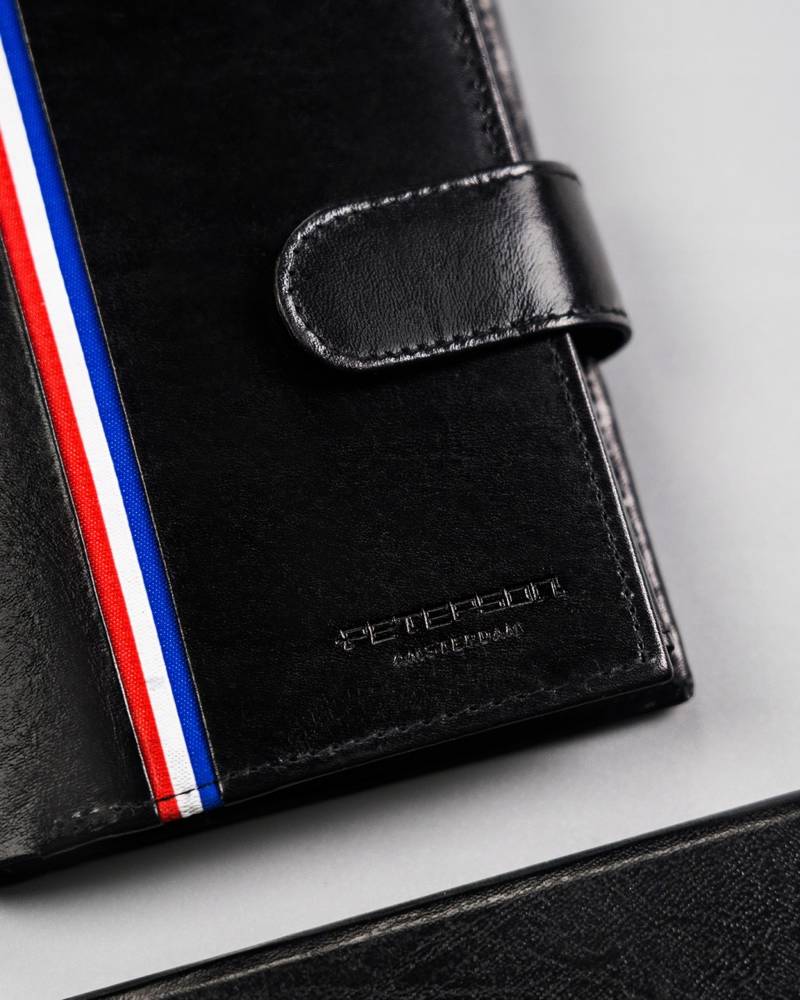 Leather wallet RFID PETERSON PTN 22309L-VT-A