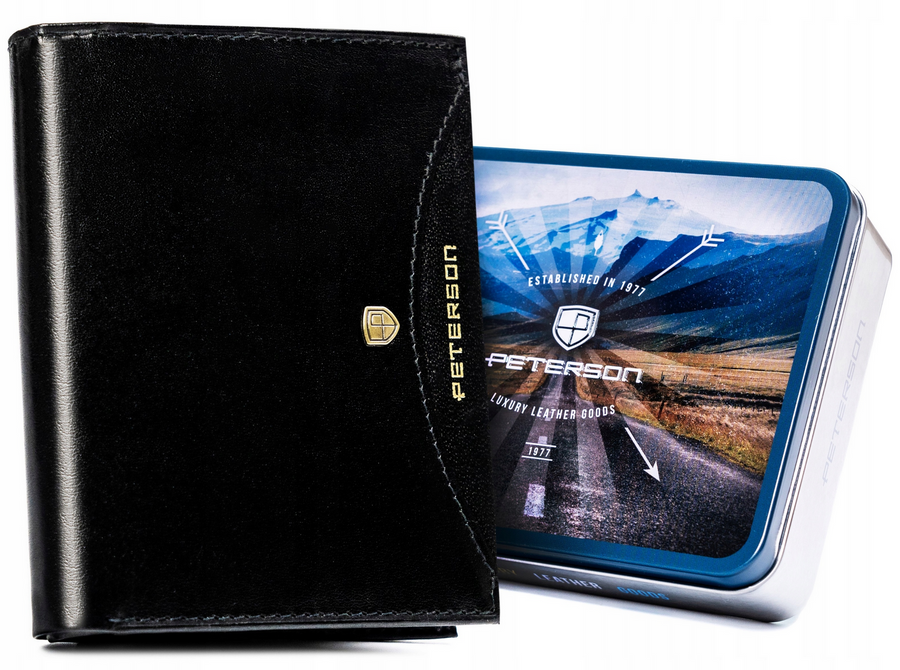 Leather wallet RFID PETERSON PTN 303.01