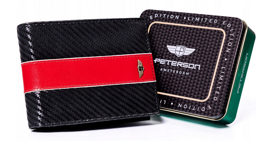 Leather wallet RFID PETERSON PTN 304 MOTO3